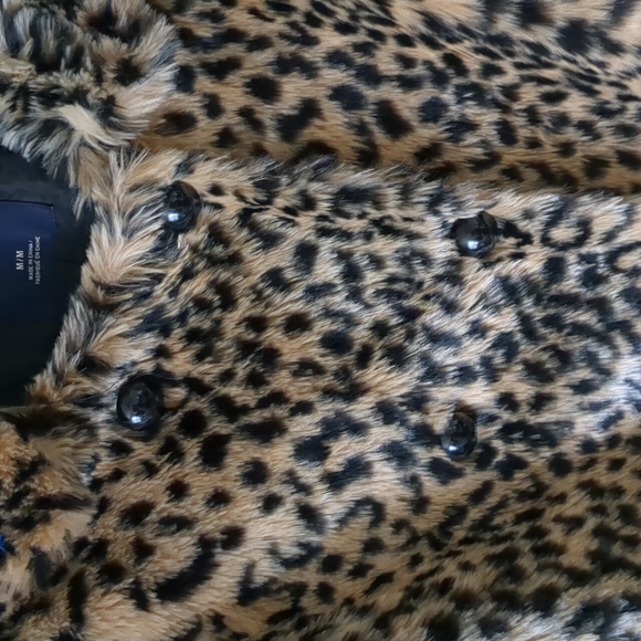 Leopard Jacket American Eagle M Statement Teddy Streetwear Sherpa Faux Fur Grung - Picture 4 of 11